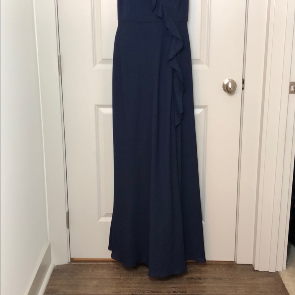 Wtoo Navy Ruffle Gown NWT - Picture 6 of 7